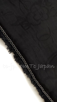 CHANEL Jacket 07S Black Collarless Sequin Bow Tweed 34 36 8