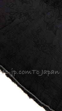 CHANEL Jacket 07S Black Collarless Sequin Bow Tweed 34 36 18