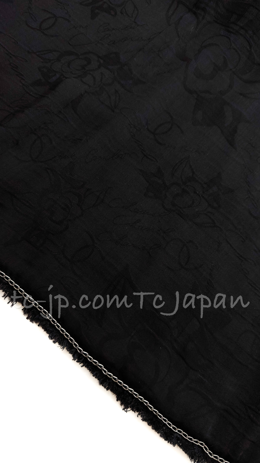 CHANEL Jacket 07S Black Collarless Sequin Bow Tweed 34 36 18