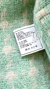CHANEL 96S Vintage Green Ivory Wool Vest Jacket 38 40 シャネル ヴィンテージ グリーン アイボリー スーパーモデル ウール ベスト ジャケット 即発