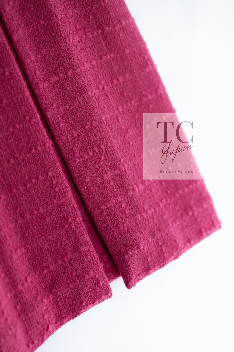 CHANEL 09A Coral Pink Boucle Wool TWeed Skirt 36 シャネル コーラル ピンク ブークレ ウール ツイード スカート 即発