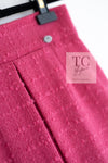 CHANEL 09A Coral Pink Boucle Wool TWeed Skirt 36 シャネル コーラル ピンク ブークレ ウール ツイード スカート 即発