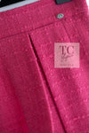 CHANEL 09A Coral Pink Boucle Wool TWeed Skirt 36 シャネル コーラル ピンク ブークレ ウール ツイード スカート 即発