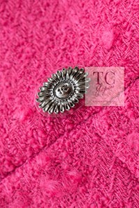 CHANEL 09A Coral Pink Boucle Wool TWeed Skirt 36 シャネル コーラル ピンク ブークレ ウール ツイード スカート 即発