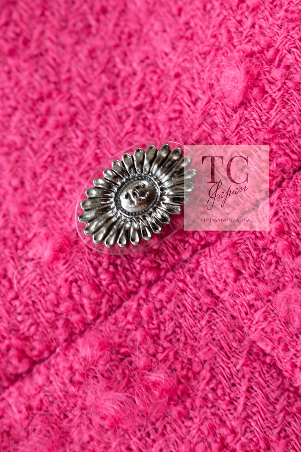 CHANEL 09A Coral Pink Boucle Wool TWeed Skirt 36 シャネル コーラル ピンク ブークレ ウール ツイード スカート 即発