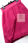 CHANEL 09A Coral Pink Boucle Wool TWeed Skirt 36 シャネル コーラル ピンク ブークレ ウール ツイード スカート 即発