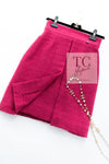 CHANEL 09A Coral Pink Boucle Wool TWeed Skirt 36 シャネル コーラル ピンク ブークレ ウール ツイード スカート 即発