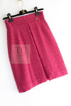 CHANEL 09A Coral Pink Boucle Wool TWeed Skirt 36 シャネル コーラル ピンク ブークレ ウール ツイード スカート 即発