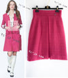 CHANEL 09A Coral Pink Boucle Wool TWeed Skirt 36 シャネル コーラル ピンク ブークレ ウール ツイード スカート 即発