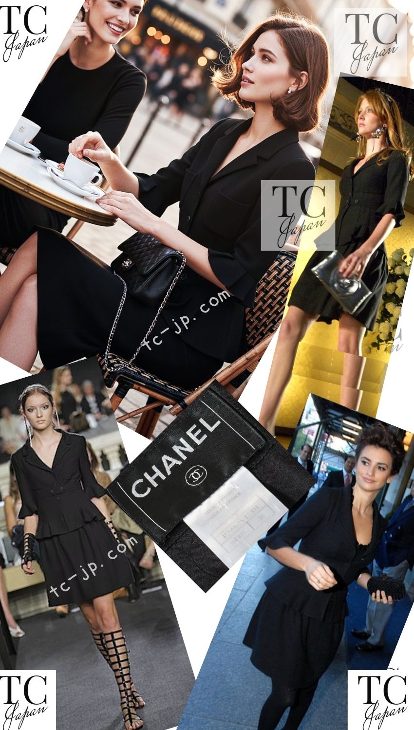 CHANEL 07C Black Wool Silk Ruffle Trim Jacket Skirt Suit 34 38 シャネル ブラック ウール シルク ラッフル トリム ジャケット スカート スーツ 即発