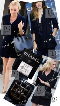 CHANEL 13S Navy Double Cotton Jacket 36 シャネル ネイビー ダブル コットン ジャケット 即発