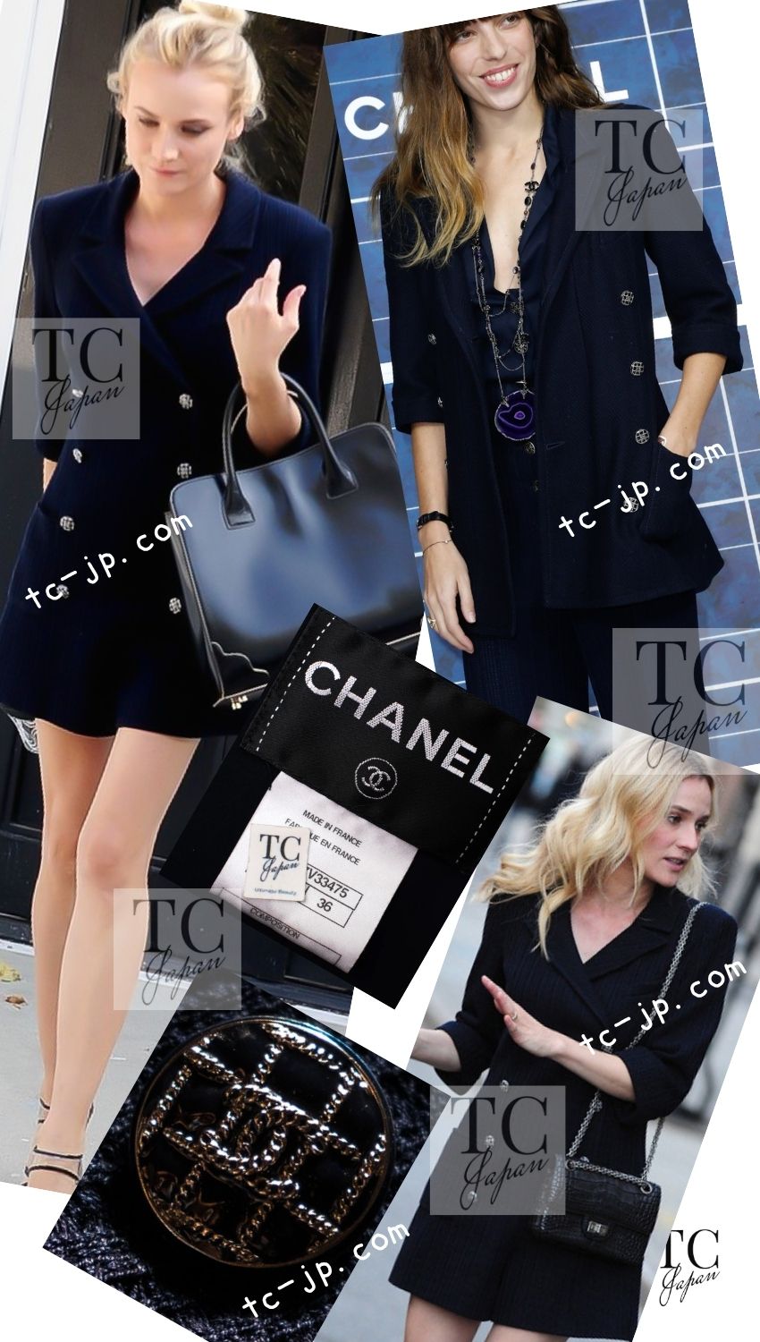 CHANEL 13S Navy Double Cotton Jacket 36 シャネル ネイビー ダブル コットン ジャケット 即発