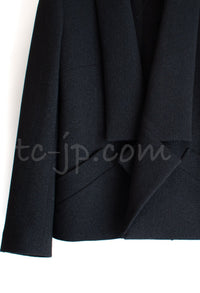 CHANEL 14B Black Metallic CC Buttons Wool Tweed Jacket 34 38 シャネル ジャケット CHANEL 14B ブラック メタリック ココボタン ウール ツイード 34 38