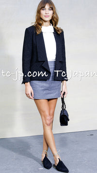 CHANEL 14B Black Metallic CC Buttons Wool Tweed Jacket 34 38 シャネル ジャケット CHANEL 14B ブラック メタリック ココボタン ウール ツイード 34 38 - TC JAPAN