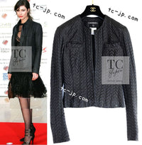 CHANEL 03A Black Lamb Skin Leather Jacket 34 シャネル ブラック ラム スキン レザー ジャケット 即発