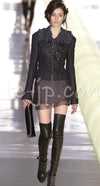 CHANEL 03A Black Lamb Skin Leather Jacket 34 シャネル ブラック ラム スキン レザー ジャケット 即発