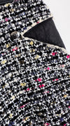 CHANEL 10A Black Ivory Multicolor Tweed Skirt 42 シャネル ブラック アイボリー マルチカラー ミックス ツイード スカート 即発