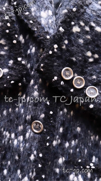 CHANEL Jacket 01A Navy Dark Gray Wool Tweed 38 40 42 | HK
