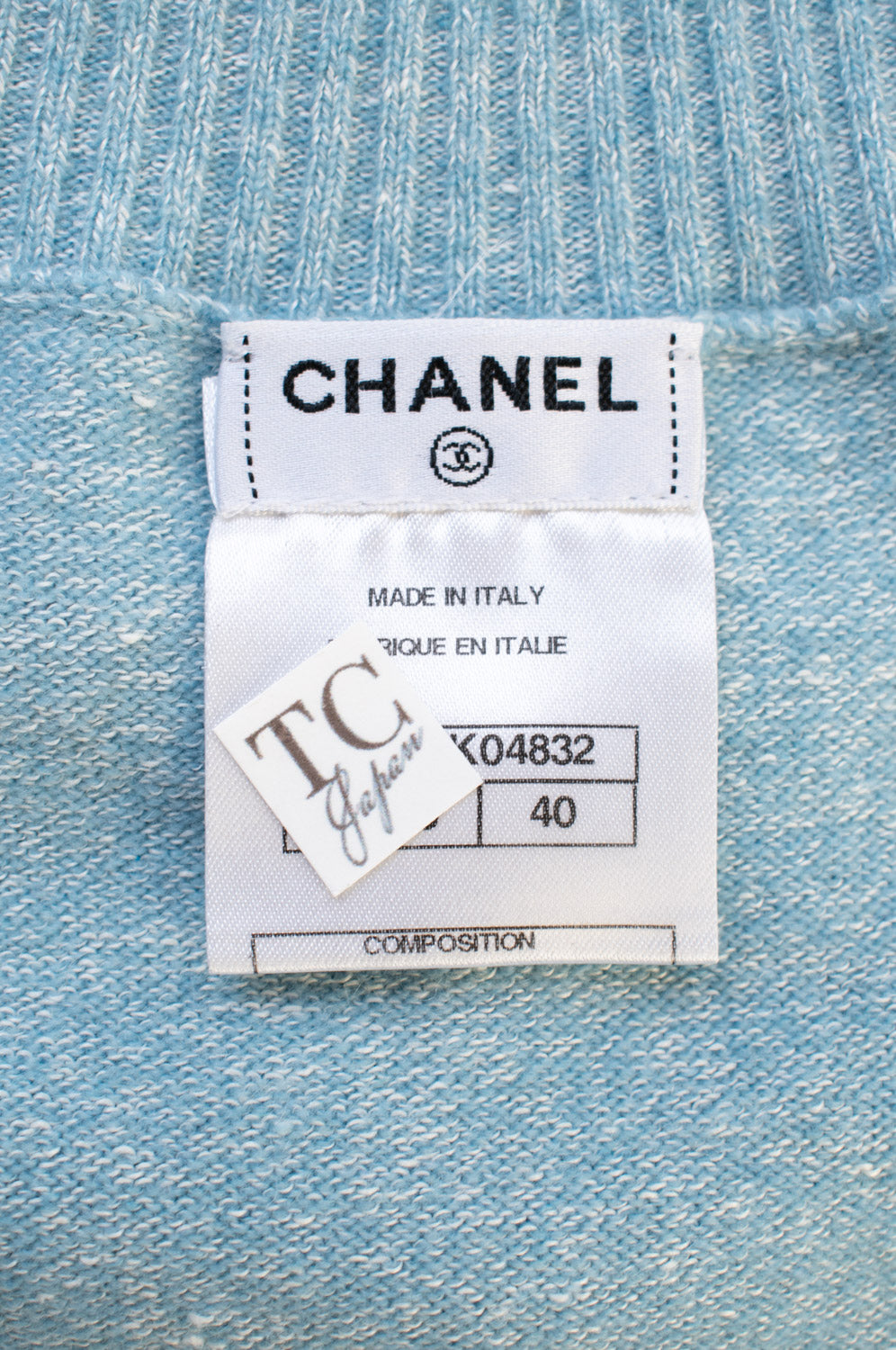 CHANEL 13C Baby Blue Cashmere Linen Super Soft Knit Cardigan 40 10