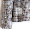 CHANEL 04S Beige Brown Ivory Silk Wool Tweed Jacket 38 シャネル ベージュ ブラウン アイボリー シルク ウール ツイード ジャケット 即発