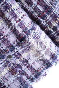 CHANEL 05A Purple Lavender Wool Soft Lesage Tweed Jacket 38 シャネル パープル ラベンダー ソフト ウール ルサージュ ツイード ジャケット 即発