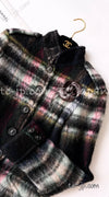 CHANEL 13PF Green Mix Wool Alpaca Mohair Checked Jacket 36 シャネル グリーン ミックス ウール アルパカ モヘア チェック ジャケット 即発