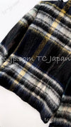 CHANEL 13PF Green Mix Wool Alpaca Mohair Checked Jacket 36 シャネル グリーン ミックス ウール アルパカ モヘア チェック ジャケット 即発