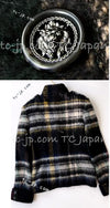 CHANEL 13PF Green Mix Wool Alpaca Mohair Checked Jacket 36 シャネル グリーン ミックス ウール アルパカ モヘア チェック ジャケット 即発