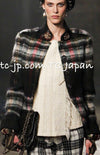 CHANEL 13PF Green Mix Wool Alpaca Mohair Checked Jacket 36 シャネル グリーン ミックス ウール アルパカ モヘア チェック ジャケット 即発