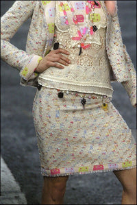 CHANEL 04A Ivory Multi Zipper Wool Tweed Jacket 38 シャネル アイボリー マルチ ジッパー ウール ツイード ジャケット 即発