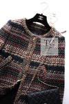 CHANEL 15PF Beige Green Black Multi Tweed Jacket 38 シャネル ベージュ グリーン ブラック マルチカラー ツイード ジャケット 即発