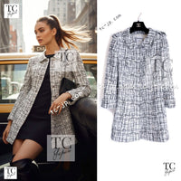 CHANEL 06C White Black Cotton Jacket Coat Lindsay Lohan 38 シャネル ホワイト ブラック コットン ジャケット コート 即発