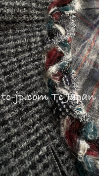 CHANEL 13PF Edinburgh Gray Trim Wool Tweed Jacket 34 シャネル グレー トリミング ウール 100% ツイード ジャケット 即発 - TC JAPAN