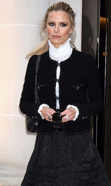 CHANEL 08A Little Black Jacket Tweed Wool 36 シャネル リトル ブラック ジャケット ツイード ウール 即発 - TC JAPAN