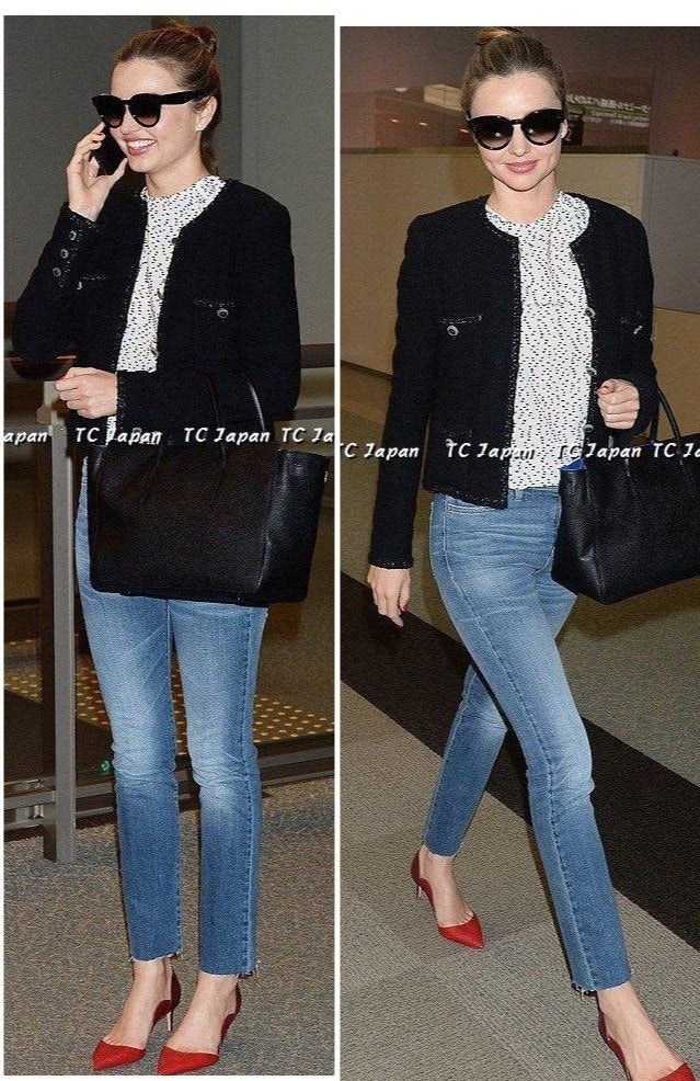 CHANEL 08A Little Black Jacket Tweed Wool 36 シャネル リトル ブラック ジャケット ツイード ウール 即発 - TC JAPAN