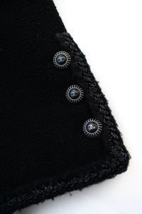 CHANEL Jacket 08A Little Black Tweed Wool 34 36 38 | UK