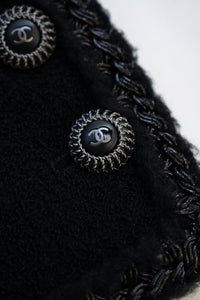 CHANEL Jacket 08A Little Black Tweed Wool 34 36 38 | UK