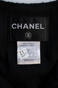 CHANEL Jacket 08A Little Black Tweed Wool 34 36 38 | UK