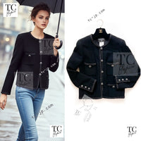 CHANEL 08A Little Black Jacket Tweed Wool 36 シャネル リトル ブラック ジャケット ツイード ウール 即発