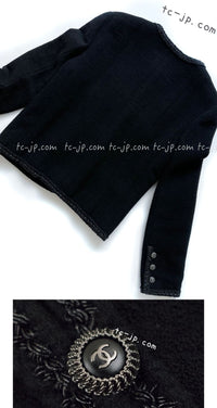 CHANEL 08A Little Black Jacket Tweed Wool 36 シャネル リトル ブラック ジャケット ツイード ウール 即発