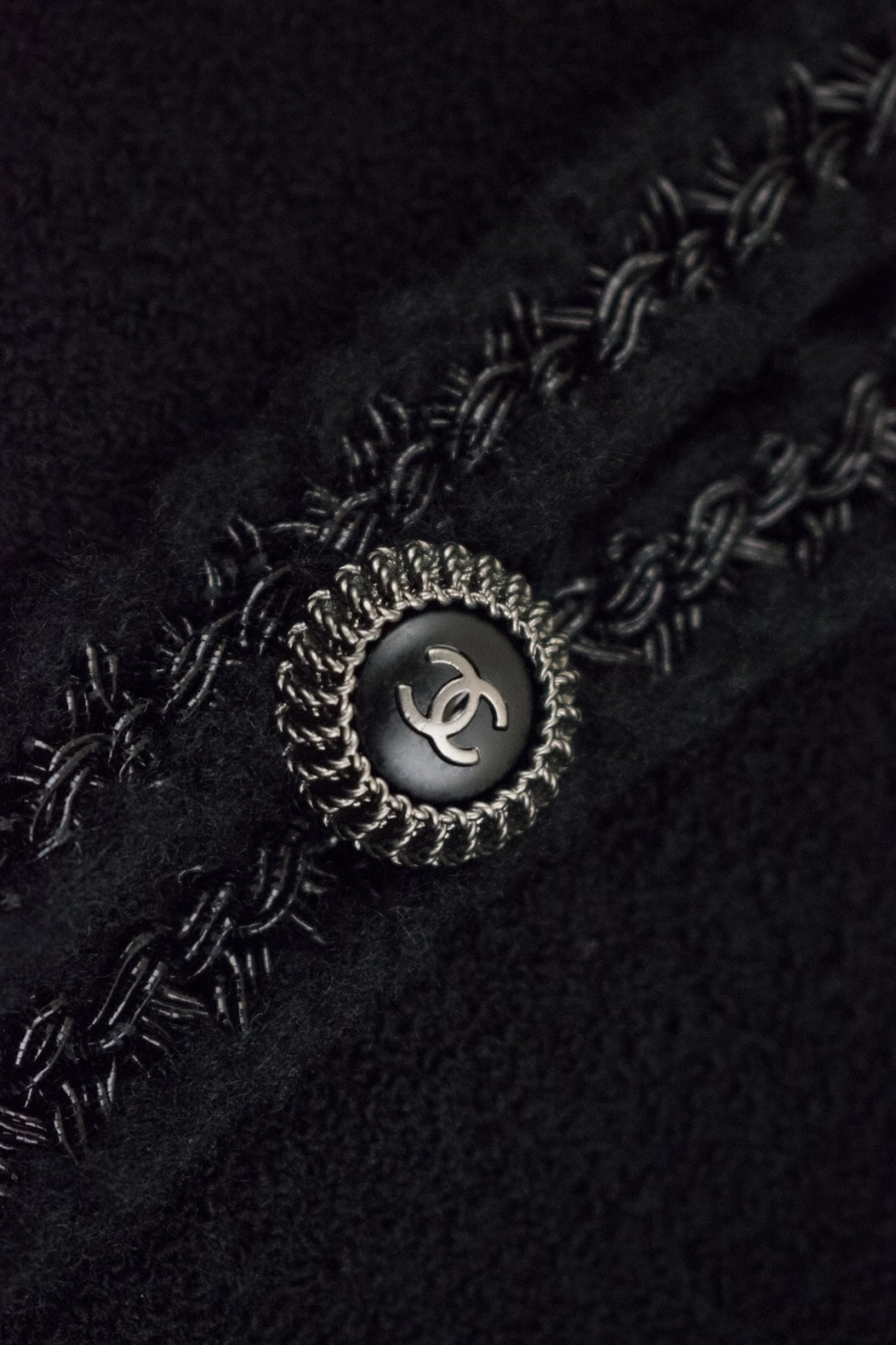 CHANEL 08A Little Black Jacket Tweed Wool 36 シャネル リトル ブラック ジャケット ツイード ウール 即発