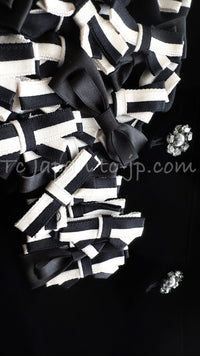CHANEL 08PF Black Velvet Ribbon Jacket Metiers d'Art 34 シャネル ブラック ベルベット 職人技の結集 リボン細工 メティエダール ジャケット 即発