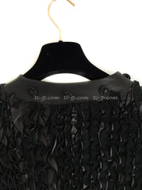CHANEL 08S Black Cropped Leather Jacket 34 36 シャネル ブラック クロップド レザー ジャケット 即発