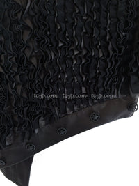 CHANEL 08S Black Cropped Leather Jacket 34 36 シャネル ブラック クロップド レザー ジャケット 即発