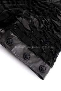 CHANEL 08S Black Cropped Leather Jacket 34 36 シャネル ブラック クロップド レザー ジャケット 即発