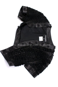 CHANEL 08S Black Cropped Leather Jacket 34 36 シャネル ブラック クロップド レザー ジャケット 即発