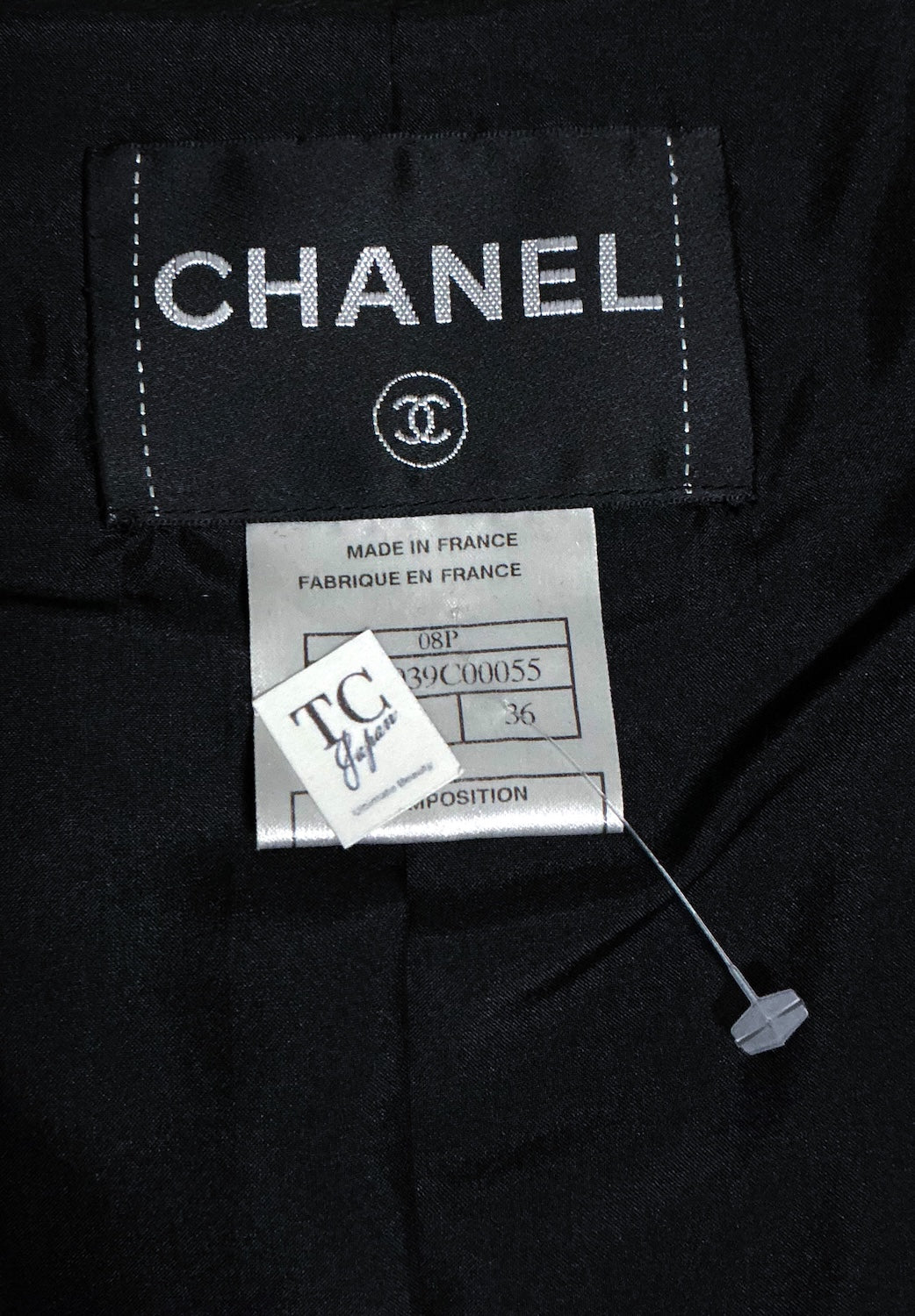 CHANEL 08S Black Cropped Leather Jacket 34 36 シャネル ブラック クロップド レザー ジャケット 即発