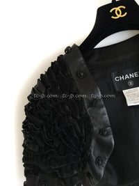 CHANEL 08S Black Cropped Leather Jacket 34 36 シャネル ブラック クロップド レザー ジャケット 即発