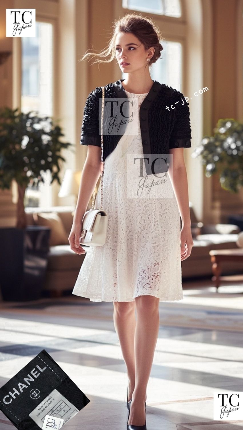 CHANEL 08S Black Cropped Leather Jacket 34 36 シャネル ブラック クロップド レザー ジャケット 即発