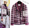 CHANEL 04A Purple Multicolor Mix Tweed Jacket 36 38 46 シャネル パープル マルチカラー ミックス ポップ ツイード ジャケット 即発